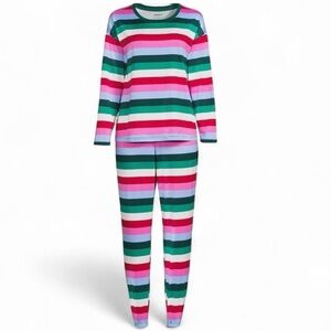 Womens Long Sleeve Tee and Joggers Pajama Set/ Sz L(12-14)